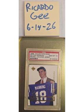 1998 Peyton manning rookie card psa 10